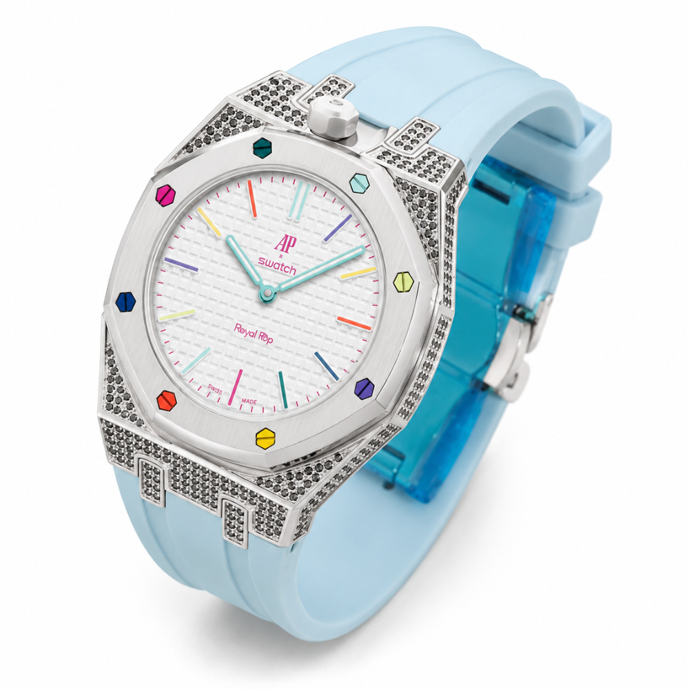 Premium Diamond Look Watch Conversion Kit for Swatch Royal Pop