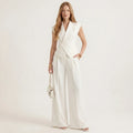 Art Byzance - Women's Sleeveless Vest and Wide Leg Pants Two-Piece Set